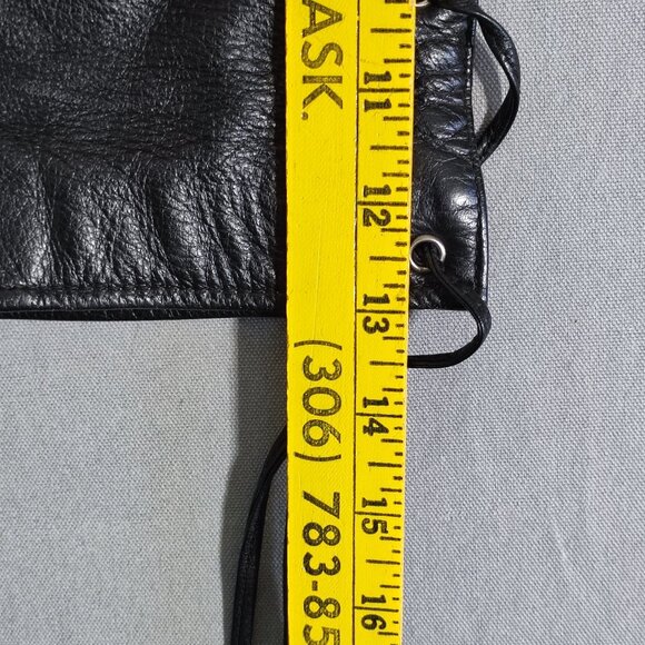 Harley-Davidson rider leather vest men's sz XL black with orange graphic design - Picture 14 of 14